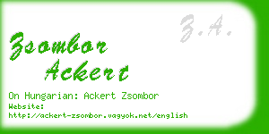 zsombor ackert business card